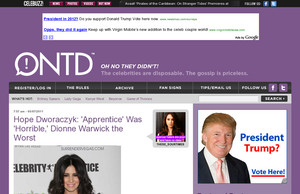 Oh No They Didn't! - Hope Dworaczyk: 'Apprentice' Was 'Horrible,' Dionne Warwick the Worst