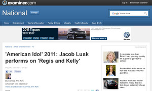 'American Idol' 2011: Jacob Lusk performs on 'Regis and Kelly'