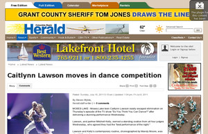 Caitlynn Lawson moves in dance competition