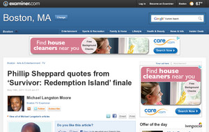 Phillip Sheppard quotes from 'Survivor: Redemption Island' finale