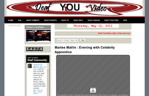 Deaf YouVideo -  Marlee Matlin : Evening with  Celebrity Apprentice