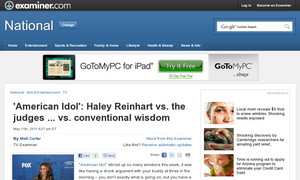'American Idol': Haley Reinhart vs. the judges ... vs. conventional wisdom