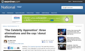 'The Celebrity Apprentice': three eliminations and the cop / donut dilemma