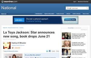 La Toya Jackson: Star announces new song, book drops June 21