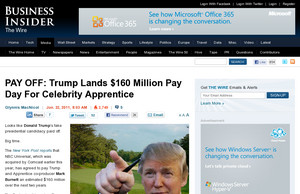 PAY OFF: Trump Lands $160 Million Pay Day For Celebrity Apprentice