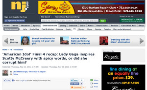 'American Idol' Final 4 recap: Lady Gaga inspires Scotty McCreery with spicy ... - The Star-Ledger