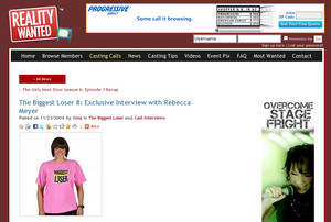 The Biggest Loser 8: Exclusive Interview with Rebecca Meyer