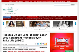 Rebecca On Jay Leno: Biggest Loser 2009 Contestant Rebecca Meyer Talks Life (VIDEO)